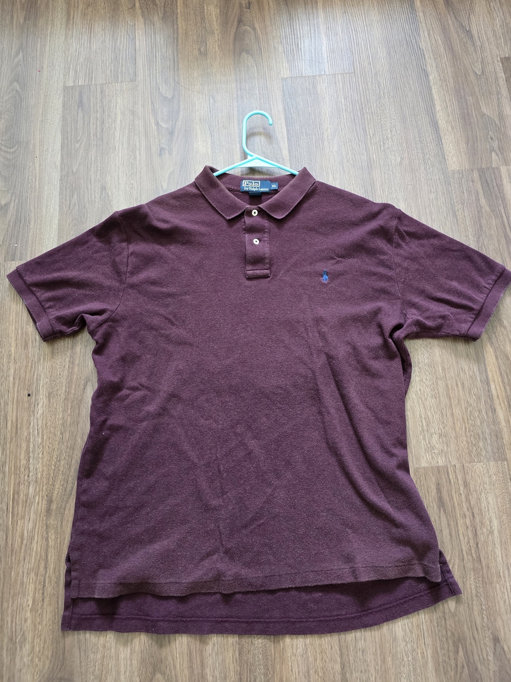 Ralph Lauren Men's Polo - Deep Burgundy with Navy Logo